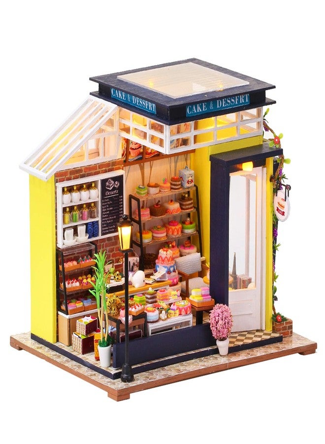 Spilay DIY Miniature Dollhouse Wooden Furniture Kit,Handmade Mini Modern Model Plus with Dust Cover & Music Box,1:24 Scale Creative Doll House for Gift (Baking Honey with dust Cover Music Box) - Image 1
